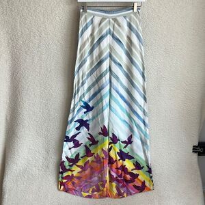 Mara Hoffman Wide Leg Pants Womens Size Small Birds‎ Stripes